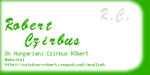 robert czirbus business card