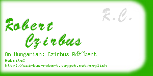 robert czirbus business card